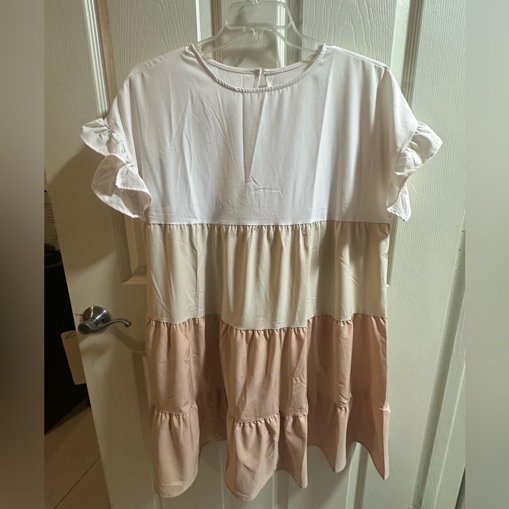 Tiered Ruffle Sleeve Dress